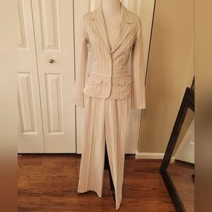 Crimson and Cream Pantsuit